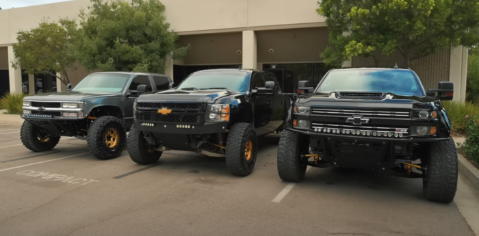 OBS Prerunner along side newer body style chevy prerunners